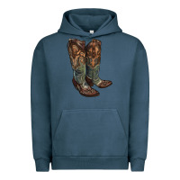 Pigment Midnight Navy cowgirl boots Urban Hoodie - RanaPortraitStore