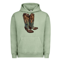 Pigment Oil Green cowgirl boots Urban Hoodie - RanaPortraitStore