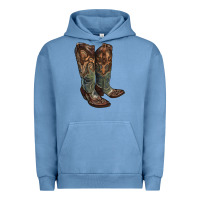 Pigment Pebble Blue cowgirl boots Urban Hoodie - RanaPortraitStore