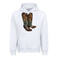 White cowgirl boots Urban Hoodie - RanaPortraitStore