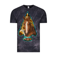 Cloud Black arrowhead horse Vintage Tee - RanaPortraitStore