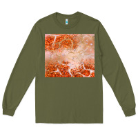 Army Green orange glitter Long Sleeve Tee - JahusDesignShop