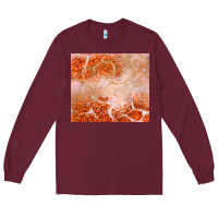 Burgundy orange glitter Long Sleeve Tee - JahusDesignShop
