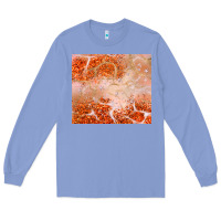 Colony Blue orange glitter Long Sleeve Tee - JahusDesignShop