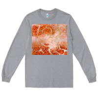 Heather Grey orange glitter Long Sleeve Tee - JahusDesignShop
