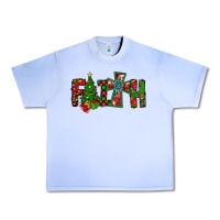 Grape Ice christmas faith with cross Urban Heavy Tee - CowhideDigitalArt