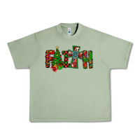 Oil Green christmas faith with cross Urban Heavy Tee - CowhideDigitalArt