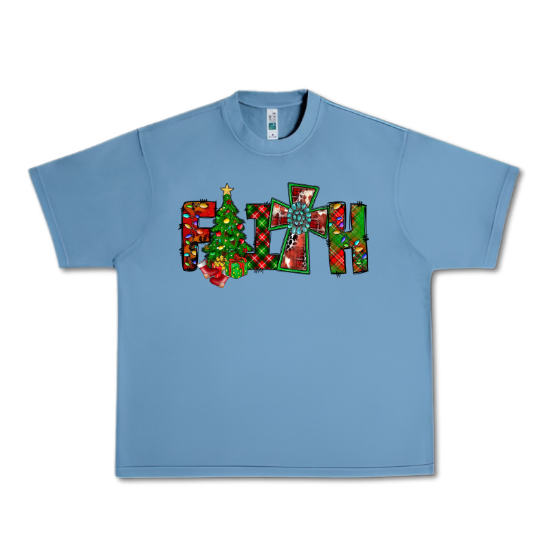 Christmas Faith With Cross Urban Heavy Tee by CowhideDigitalArt | Teevron