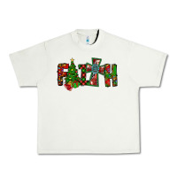 Pistachio christmas faith with cross Urban Heavy Tee - CowhideDigitalArt