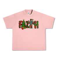 Salmon christmas faith with cross Urban Heavy Tee - CowhideDigitalArt