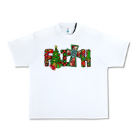 White christmas faith with cross Urban Heavy Tee - CowhideDigitalArt