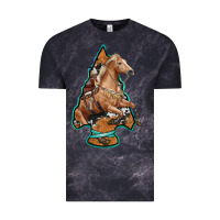 Cloud Black arrowhead horse, Vintage Tee - RanaPortraitStore