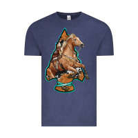 Vintage Denim arrowhead horse, Vintage Tee - RanaPortraitStore