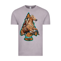 Vintage Zinc arrowhead horse, Vintage Tee - RanaPortraitStore