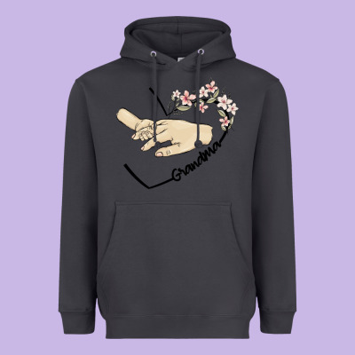 Personalized Grandma Heavyweight Hoodie Designed By Maliassmallbusiness