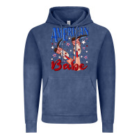 Vintage Denim American babe 4th july Vintage Hoodie - texasbilliewilder