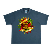 Midnight Navy black lives matter sunflower Urban Heavy Tee - HRA Design Shop