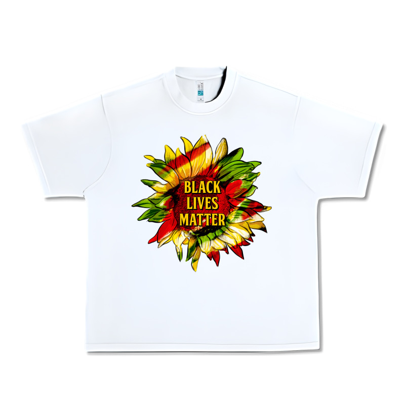 Black Lives Matter Sunflower Urban Heavy Tee by HRA Design Shop | Teevron
