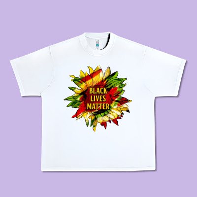 Black Lives Matter Sunflower Urban Heavy Tee Designed By Hra Design Shop