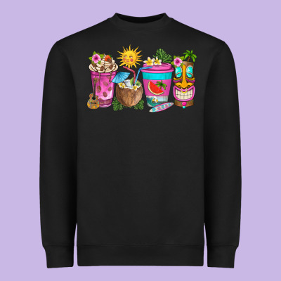 Aloha Coffe Cups Heavyweight Sweatshirt Designed By Texasbilliewilder