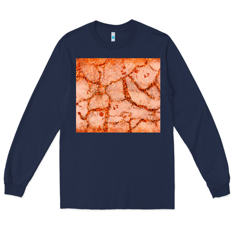 Orange Glitter Long Sleeve Tee by JahusDesignShop | Teevron