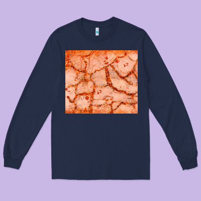 Orange Glitter Long Sleeve Tee Designed By Jahusdesignshop
