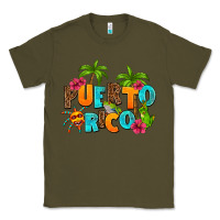 Army Green puerto rico Classic Tee - AdoDesignShop