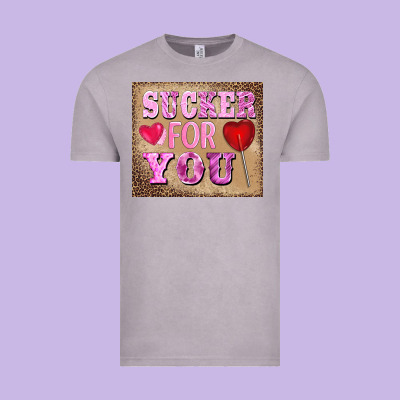Valentine's Day Sucker For You Vintage Tee Designed By Barkaloodesign