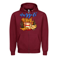 Burgundy nuggets Zipper Hoodie - AdoDesignShop