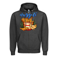 Charcoal Heather nuggets Zipper Hoodie - AdoDesignShop