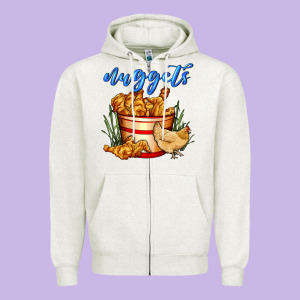 Nuggets Zipper Hoodie Designed By Adodesignshop