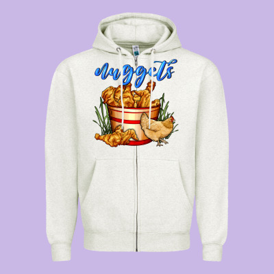 Nuggets Zipper Hoodie Designed By Adodesignshop