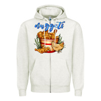 Oatmeal Heather nuggets Zipper Hoodie - AdoDesignShop
