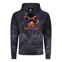 Cloud Black American babe afro messy bun Vintage Hoodie - texasbilliewilder