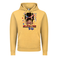 Vintage Mustard American babe afro messy bun Vintage Hoodie - texasbilliewilder
