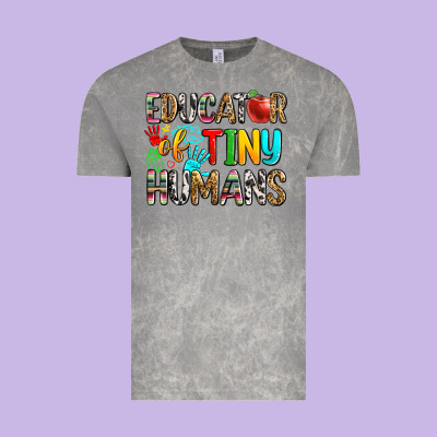Educator Of Tiny Humans Vintage Tee Designed By Zillion Design Studio