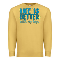 Antique Gold life is better with my boys Premium Sweatshirt - MaliasSmallBusiness