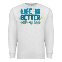 Oatmeal Heather life is better with my boys Premium Sweatshirt - MaliasSmallBusiness