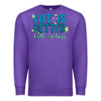 Purple life is better with my boys Premium Sweatshirt - MaliasSmallBusiness