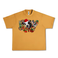 Peanut Butter Christmas Joy Cow Urban Heavy Tee - CowhideDigitalArt