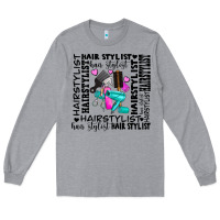 Heather Grey hair stylist elementary Long Sleeve Tee - AdoDesignShop