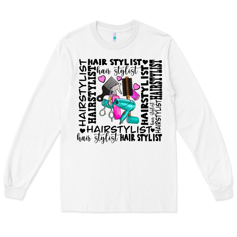 Hair Stylist Elementary Long Sleeve Tee by AdoDesignShop | Teevron