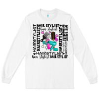 White hair stylist elementary Long Sleeve Tee - AdoDesignShop