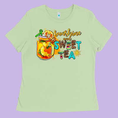 Sunshine And Sweet Tea Ladies Tee Designed By Adodesignshop