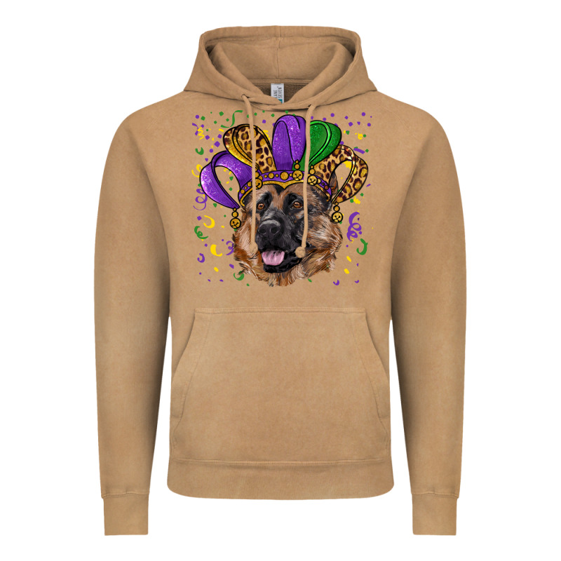 Mardi Gras Hat German Shepherd Vintage Hoodie by RanaPortraitStore | Teevron