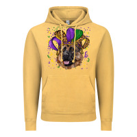 Vintage Mustard mardi gras hat german shepherd Vintage Hoodie - RanaPortraitStore
