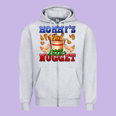 Mommy's Little Nugget Zipper Hoodie Designed By Adodesignshop