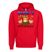 Red mommy's little nugget Zipper Hoodie - AdoDesignShop