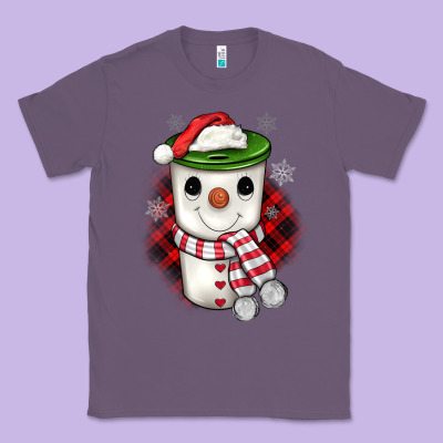 Christmas Snowman Coffee Classic Tee Designed By Jahusdesignshop