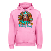 Fuchsia Pink happy turkey day sunflower Urban Hoodie - RanaPortraitStore